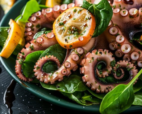 Octopus Carpaccio with Citrus Vinaigrette