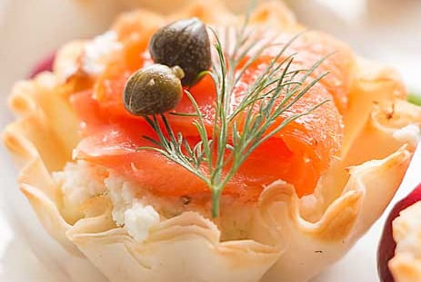 Smoked Salmon Mousse in Phyllo Cups