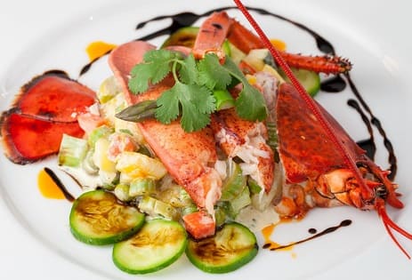 Lobster and Mango Salad with Arugula