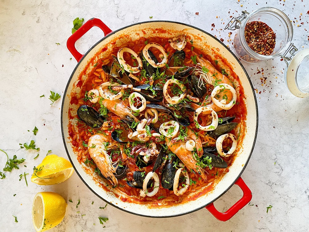 Seafood Orzo